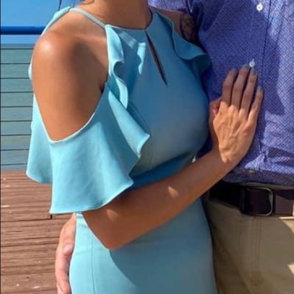 Stunning light blue long dress!